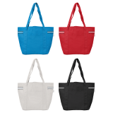 Vue 5 de Sac fourre-tout Newport en polyester recyclé à rayures – 20 L