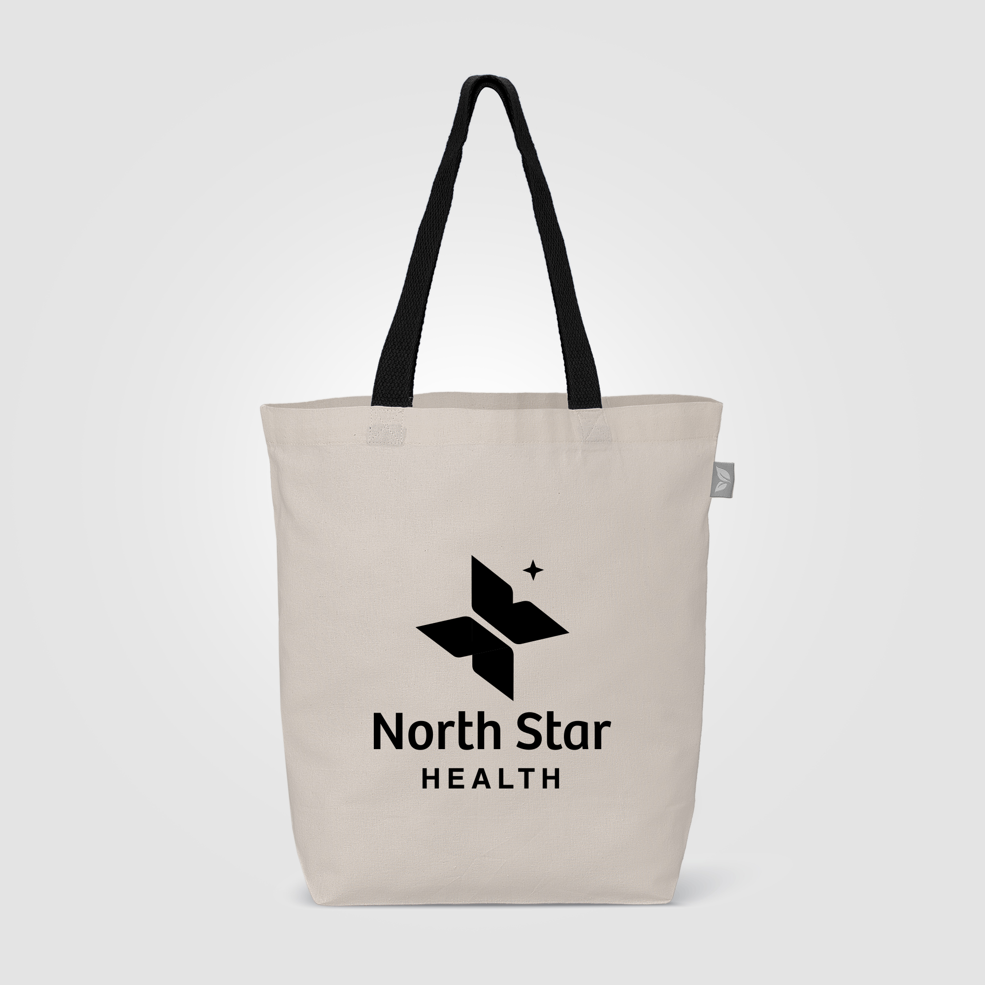 Sac shopping Tonga Essentials en coton recyclé de 142 g/m² avec anses colorées – 11 L