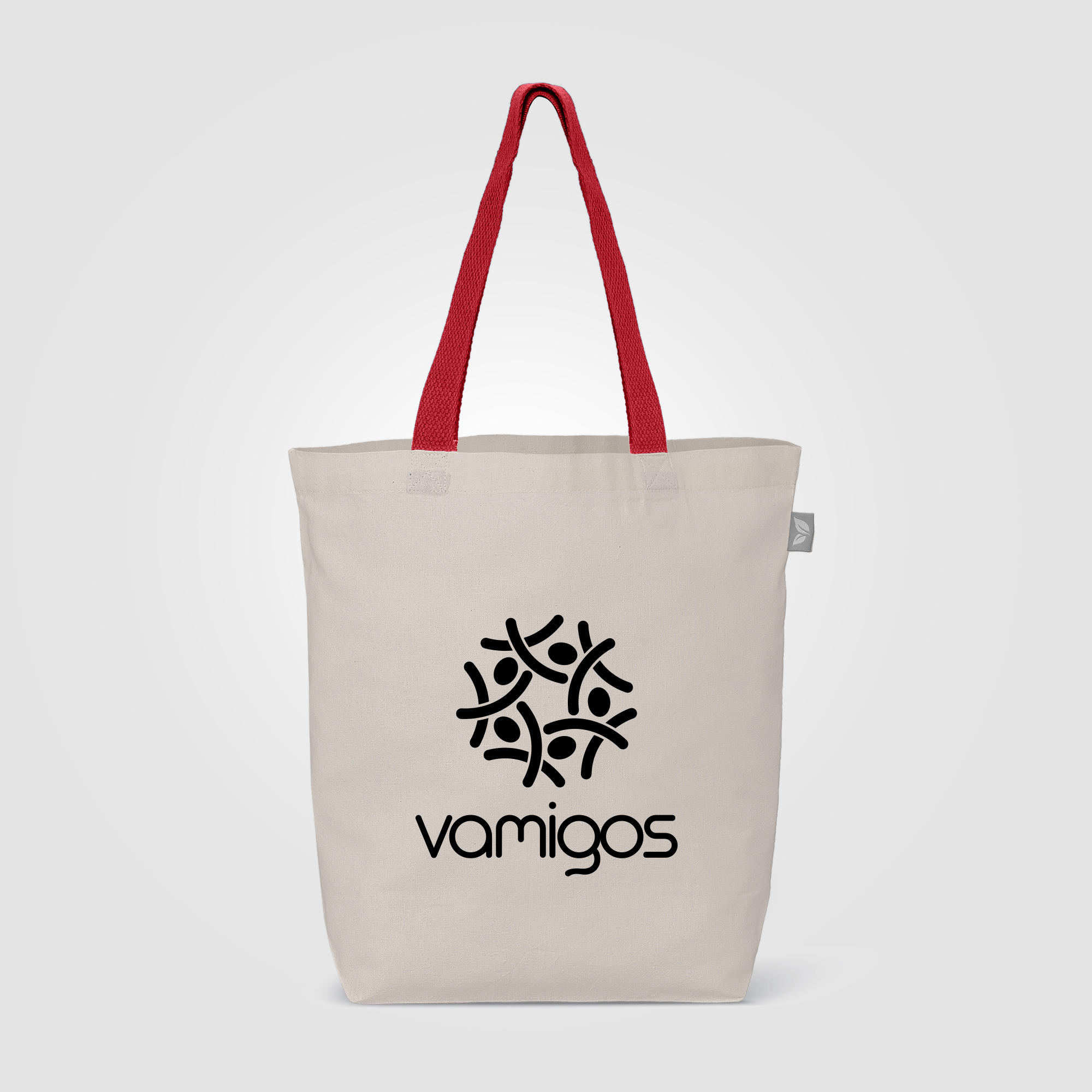 Sac shopping Tonga Essentials en coton recyclé de 142 g/m² avec anses colorées – 11 L