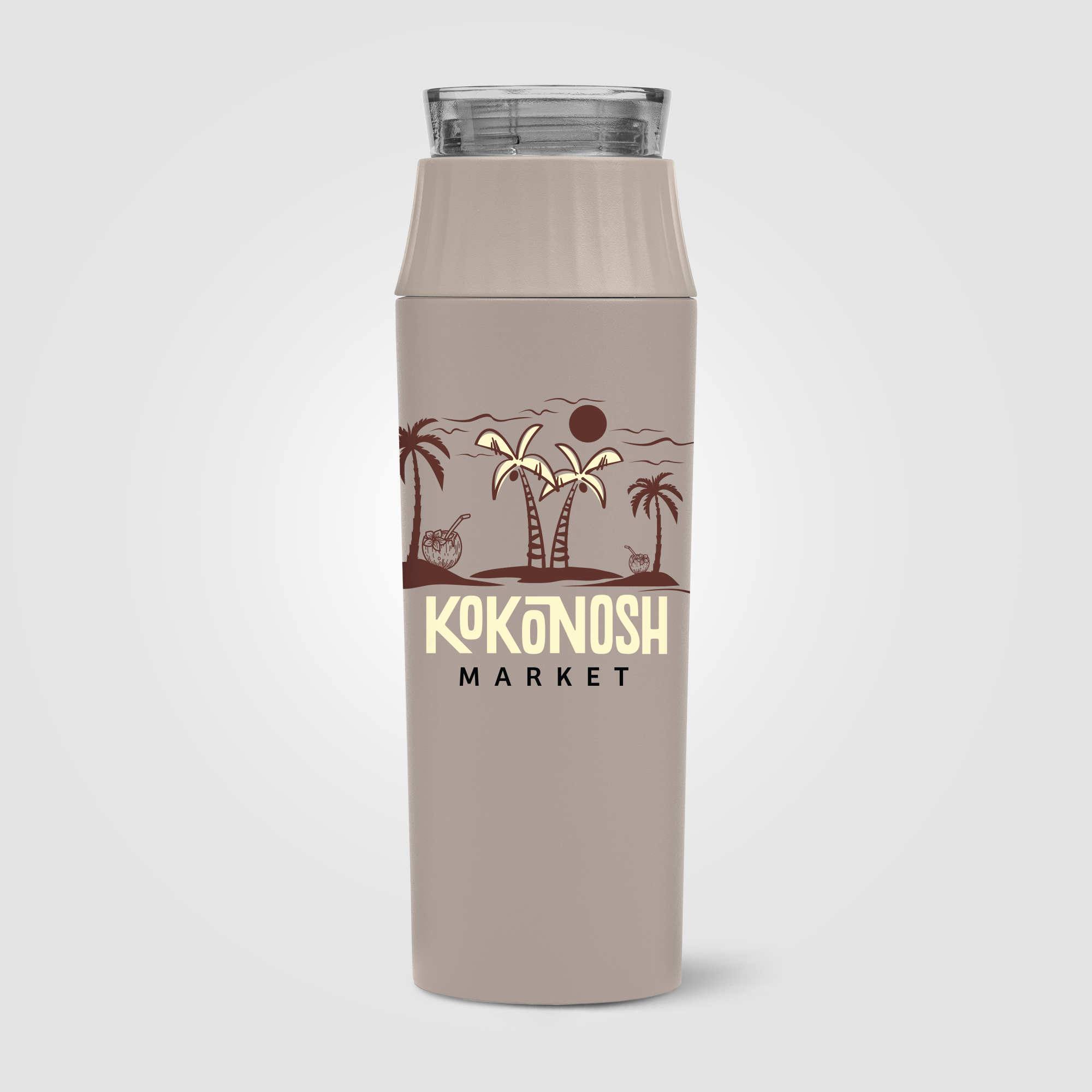 Gourde Majesty à couvercle étanche en acier inoxydable recyclé - 590 ml