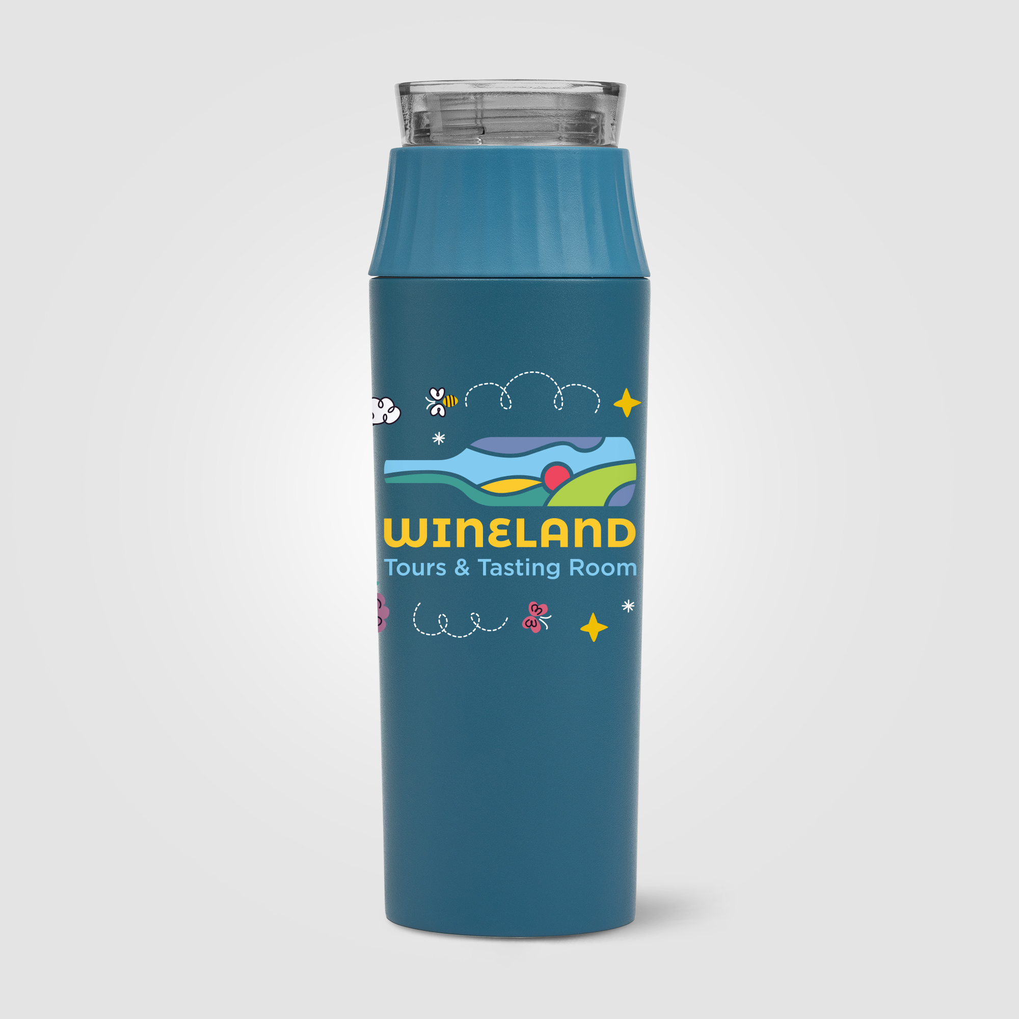 Gourde Majesty à couvercle étanche en acier inoxydable recyclé - 590 ml