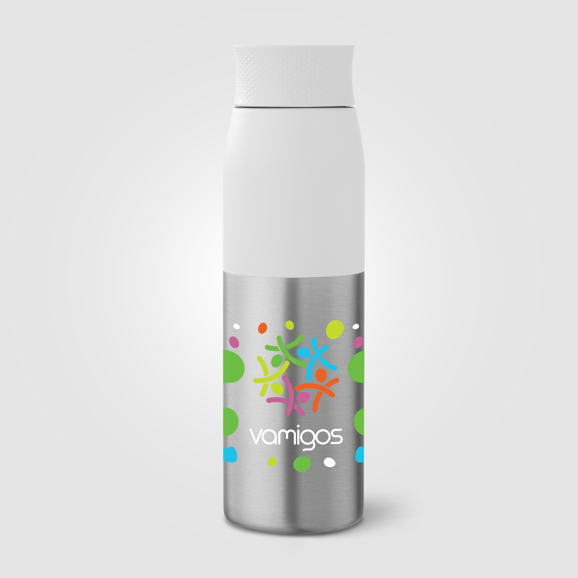 Bouteille Borealis à couvercle à torsion en acier inoxydable recyclé - 650 ml