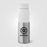 Vue 17 de Bouteille Borealis à couvercle à torsion en acier inoxydable recyclé - 650 ml