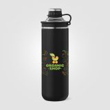 Vue 8 de Bouteille Oasis avec couvercle et poignée en acier inoxydable recyclé - 680 ml