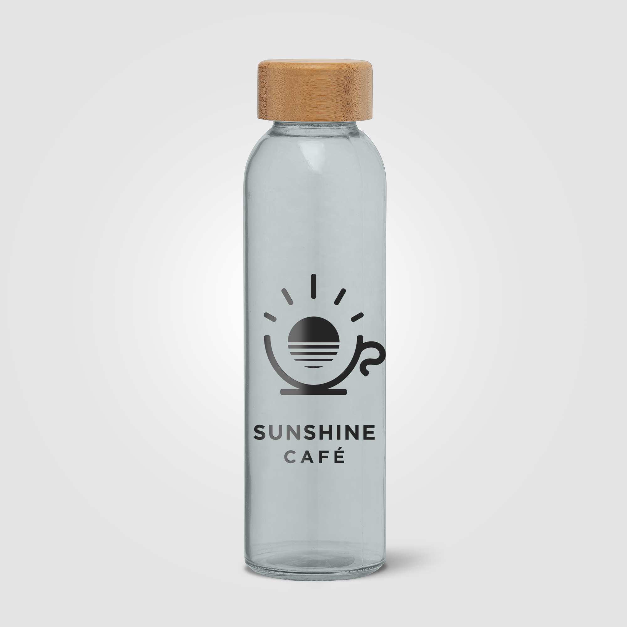 Alpine - 500 ml Bouteille en verre avec couvercle en bambou
