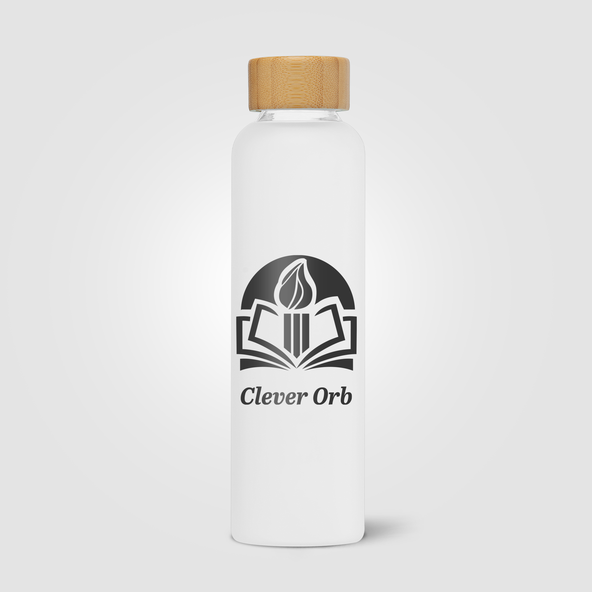 Lucerne - 590 ml Bouteille en verre borosilicate givré avec couvercle en bambou