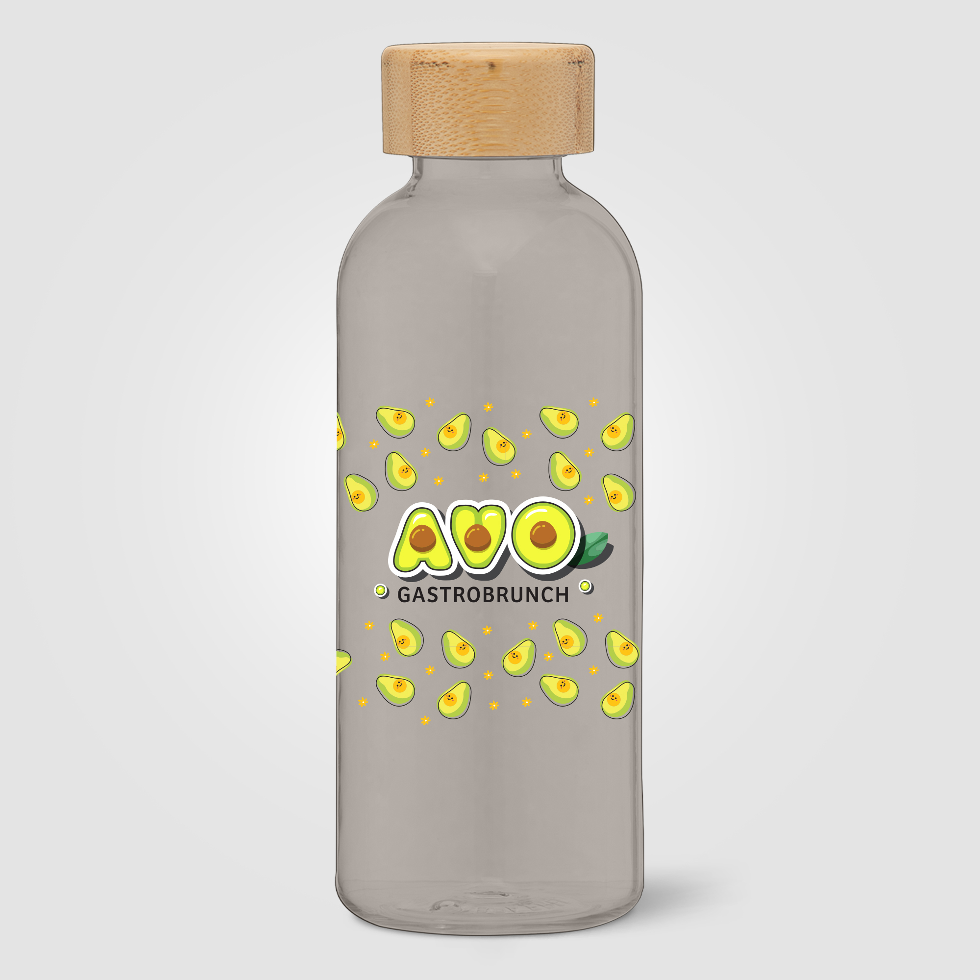 Gourde Strom en rPET de 650 ml avec couvercle en bambou
