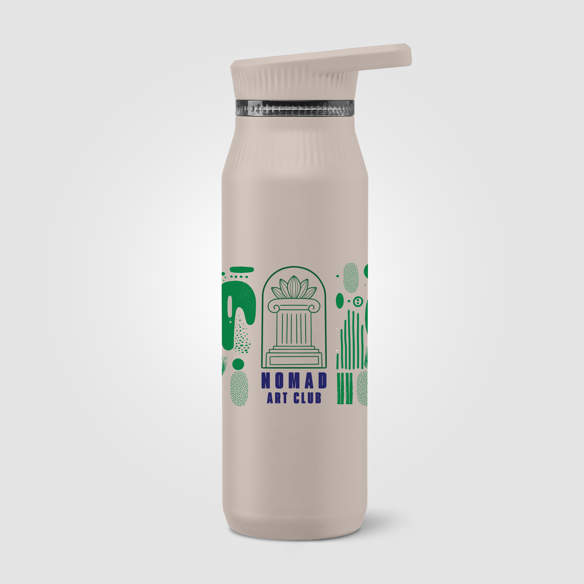 Gourde Majesty en acier inoxydable recyclé avec double bouchon et poignée – 750 ml