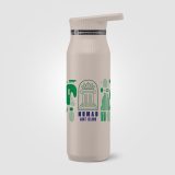 Vue 8 de Gourde Majesty en acier inoxydable recyclé avec double bouchon et poignée – 750 ml