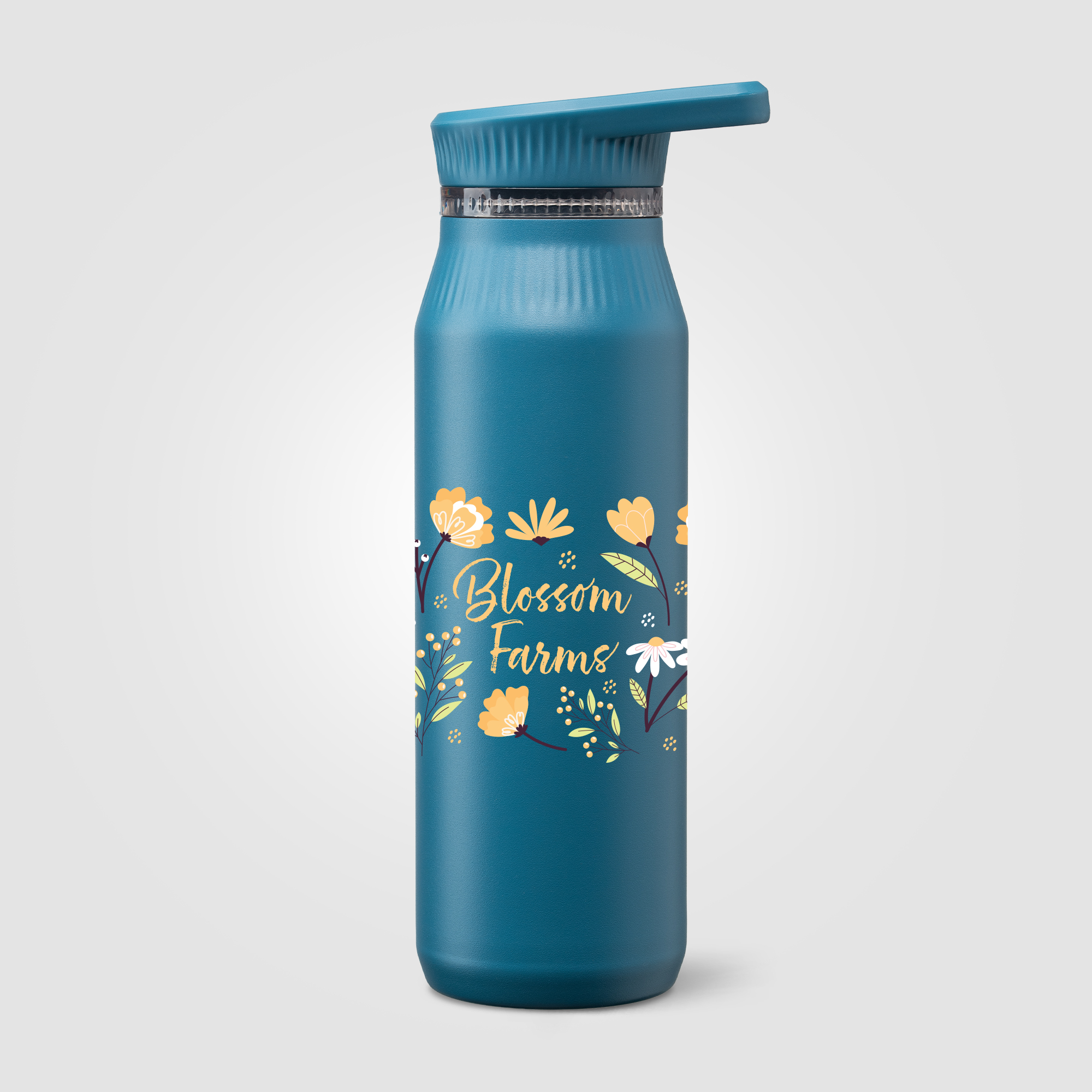 Gourde Majesty en acier inoxydable recyclé avec double bouchon et poignée – 750 ml