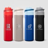 Vue 11 de Gourde Lynk en acier inoxydable à paille rabattable – 690 ml