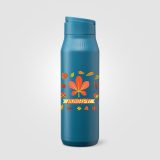 Vue 16 de Gourde Majesty en acier inoxydable recyclé avec support selfie – 750 ml
