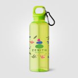 Vue 10 de Gourde de vélo Doli, bouchon à vis avec mousqueton, rPET - 500 ml