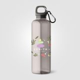 Vue 6 de Gourde de vélo Doli, bouchon à vis avec mousqueton, rPET, 740 ml